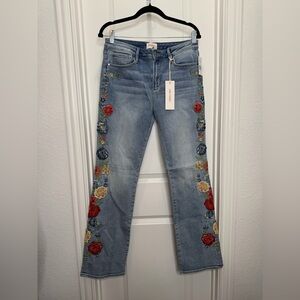 DRIFTWOOD‎ Kelly Boot Cut Blossom Jeans Embroidered Size 29 & 30 /32.5